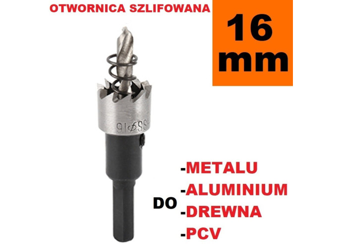 Otwornica Szlifowana HSS 16mm do metalu, drewpa, PCV