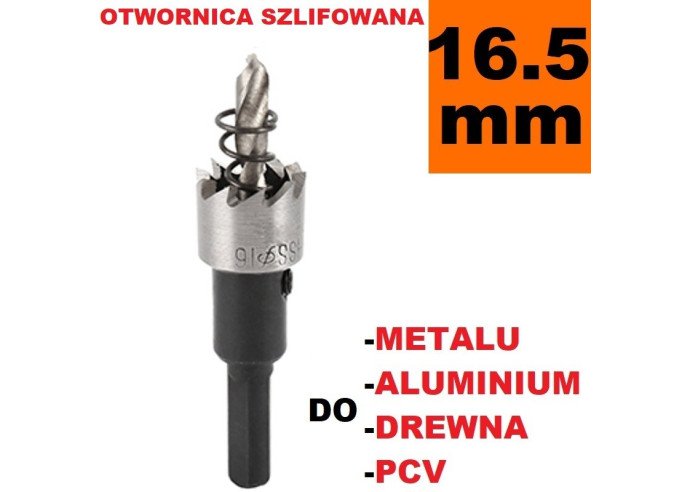 Otwornica Szlifowana HSS 16.5mm do metalu, drewpa, PCV
